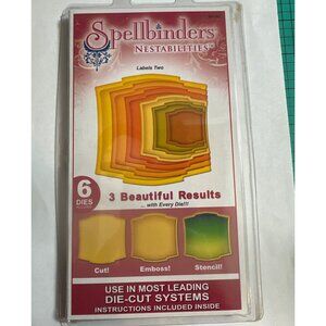 Spellbinders Nestabilities Labels Two Die-Cut Set S4-162